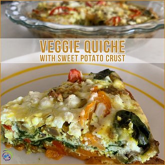 Veggie Quiche with Sweet Potato Crust